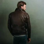 leather bomber jacket men